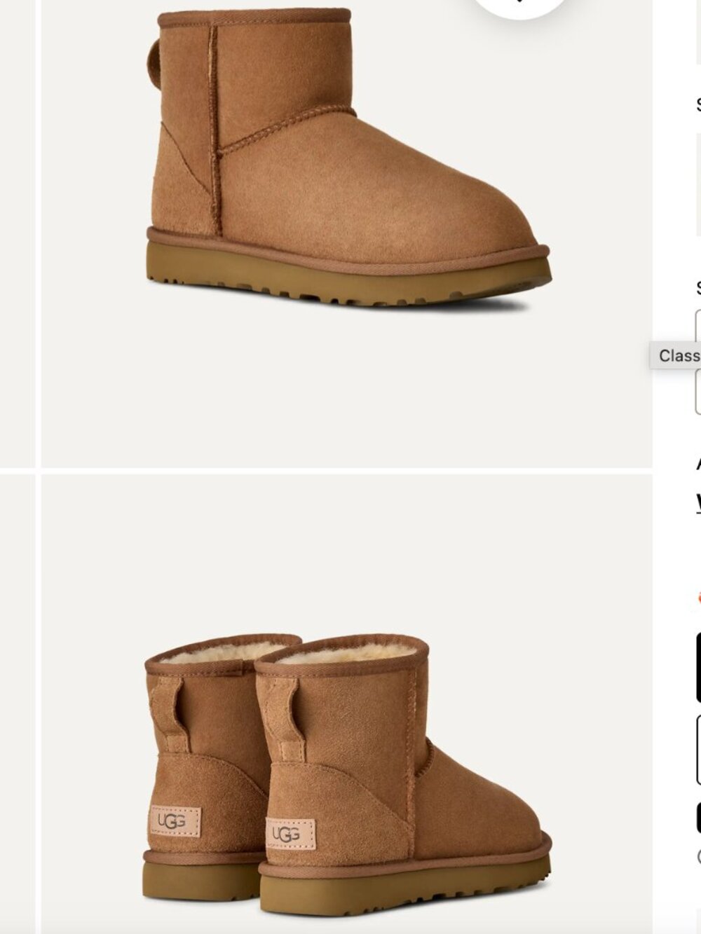 UGG Classic Mini II Genuine Shearling Lined Boot, Chestnut Suede, 8